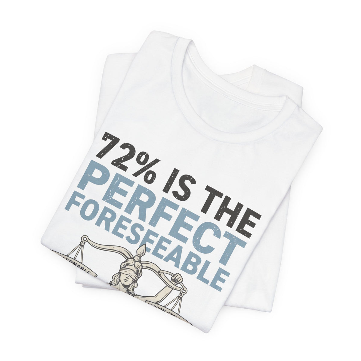 72% Is the Perfect Foreseeable Standard Law School Tee, Light Colors | Law Frog RN Esq.