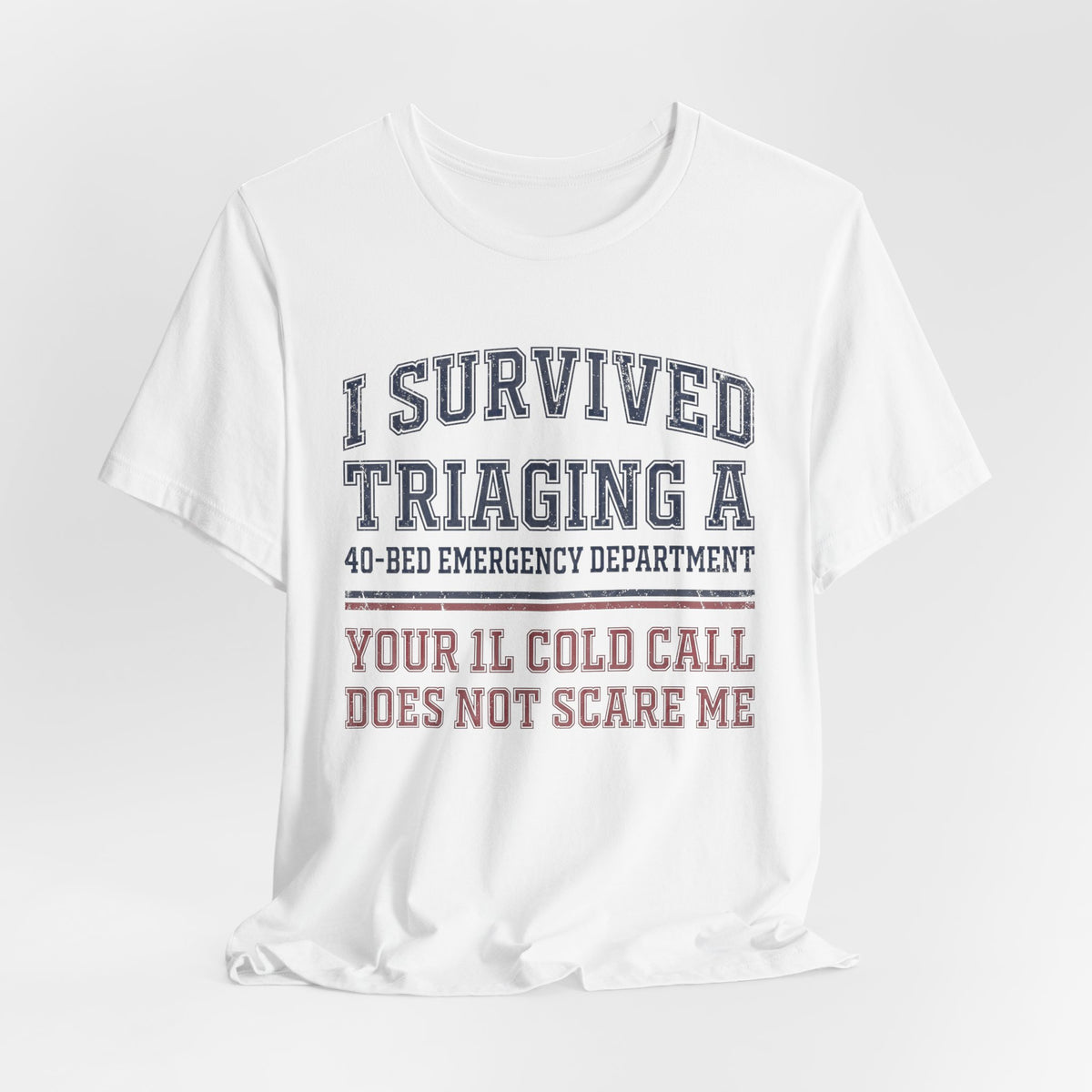 I Survived Triaging a 40-Bed ED Nurse Tee | Law Frog RN Esq.
