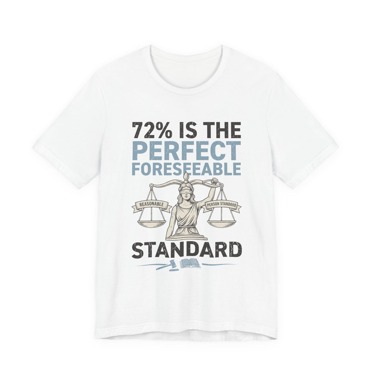 72% Is the Perfect Foreseeable Standard Law School Tee, Light Colors | Law Frog RN Esq.