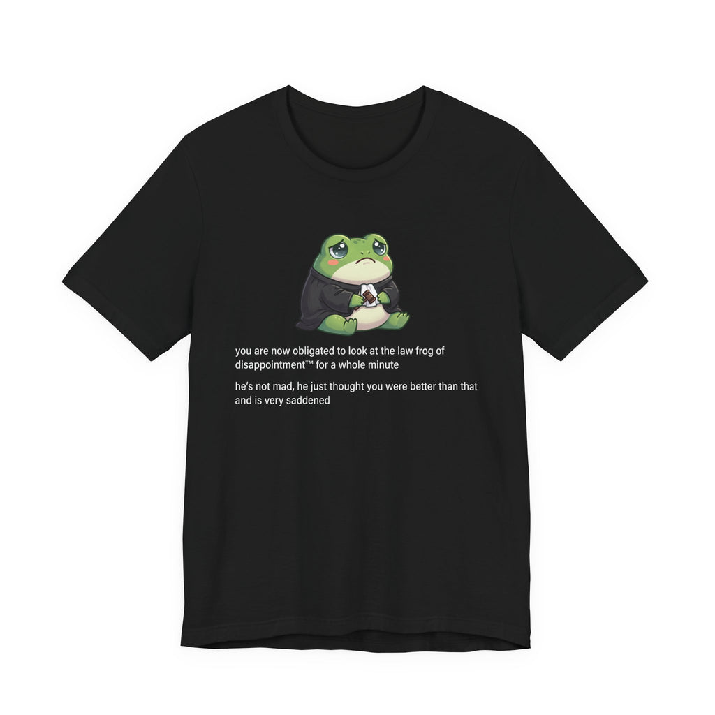 Law Frog of Disappointment Tee, Dark Colors | Law Frog RN Esq.