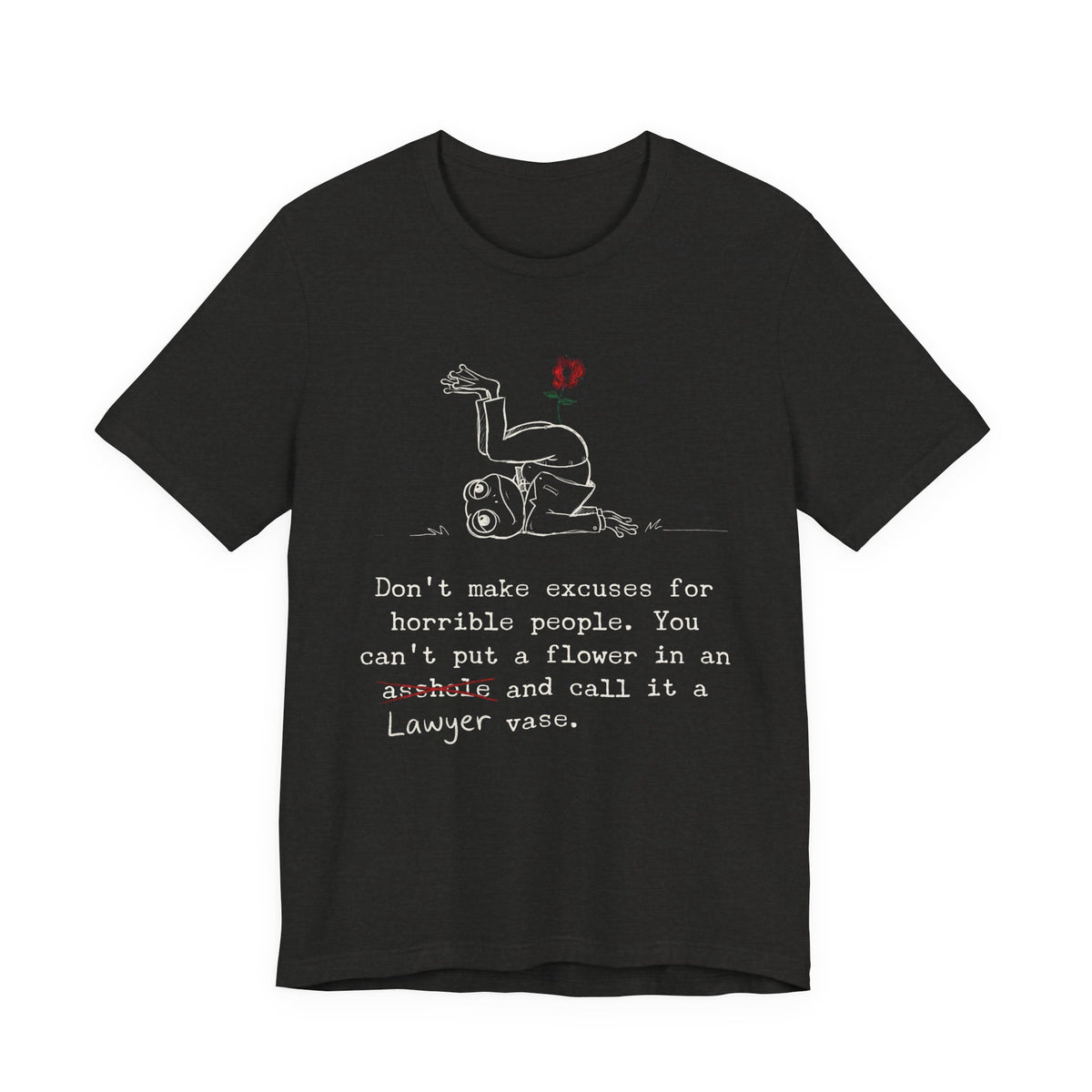 Lawyer Vase Law Frog Tee, Dark Colors | Law Frog RN Esq.