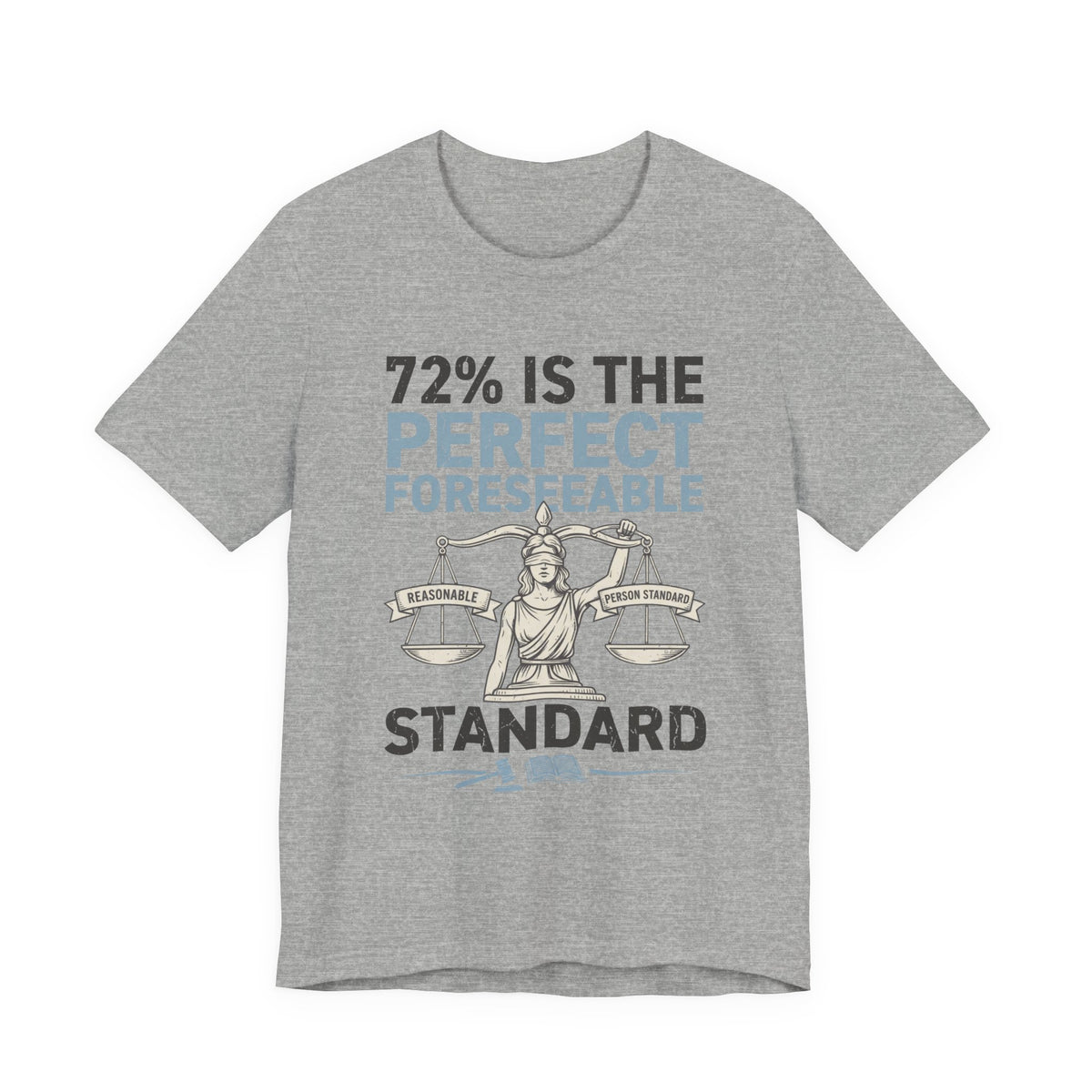 72% Is the Perfect Foreseeable Standard Law School Tee, Light Colors | Law Frog RN Esq.