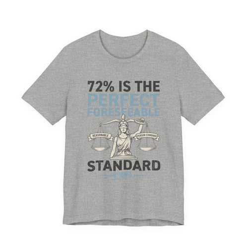 72% Is the Perfect Foreseeable Standard Law School Tee, Light Colors | Law Frog RN Esq.
