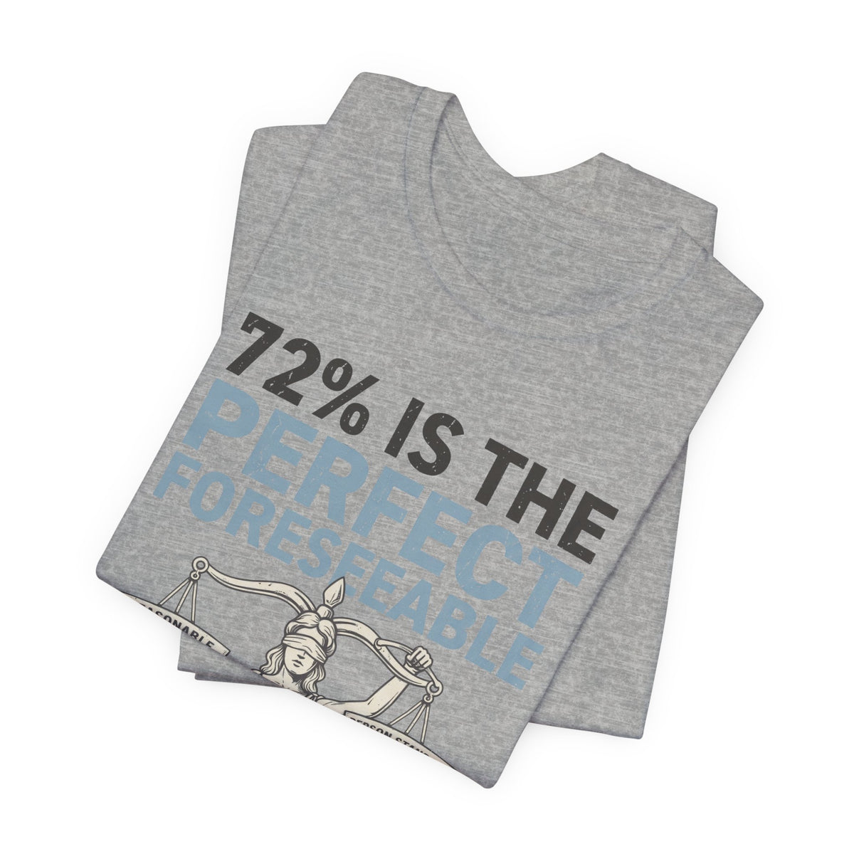 72% Is the Perfect Foreseeable Standard Law School Tee, Light Colors | Law Frog RN Esq.