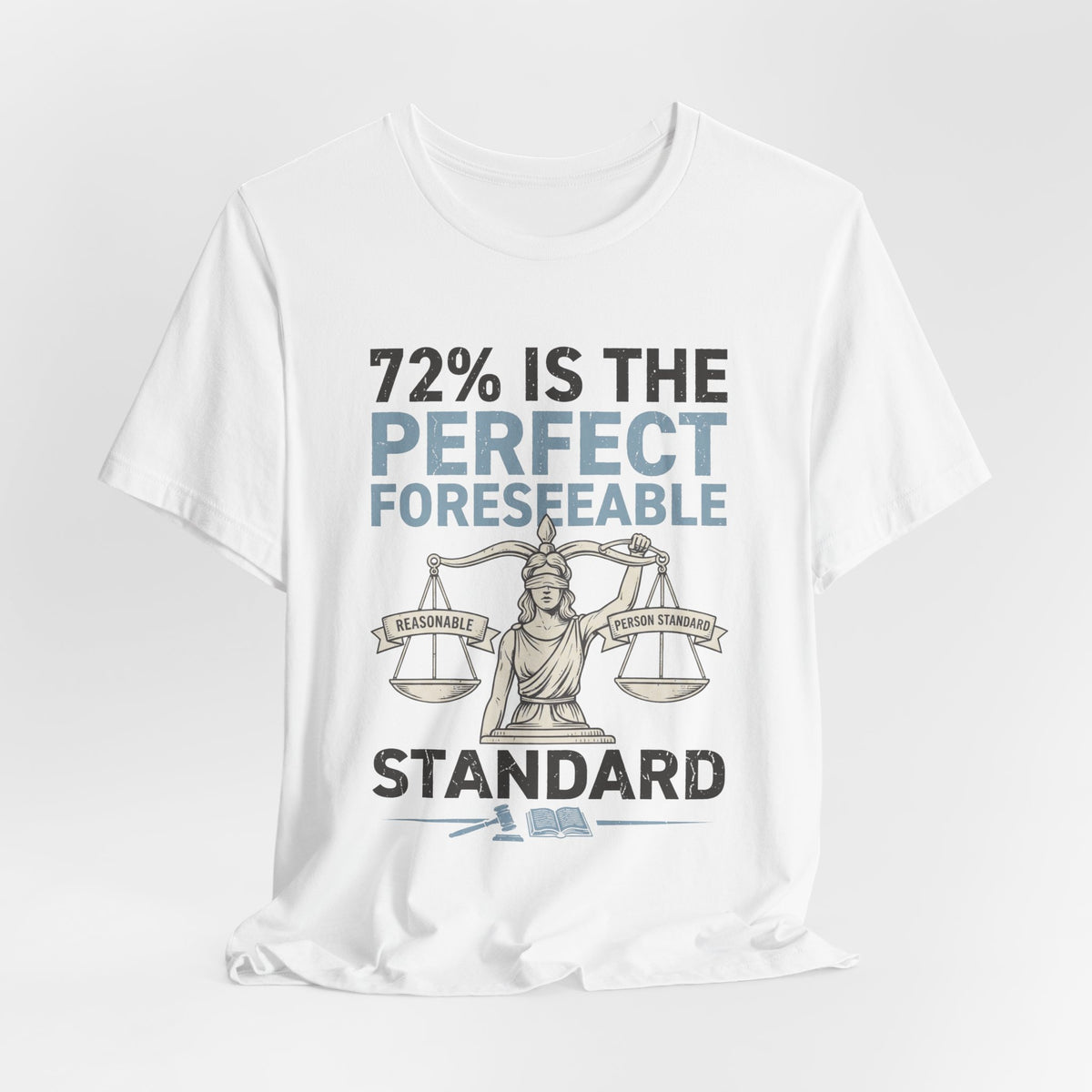 72% Is the Perfect Foreseeable Standard Law School Tee, Light Colors | Law Frog RN Esq.
