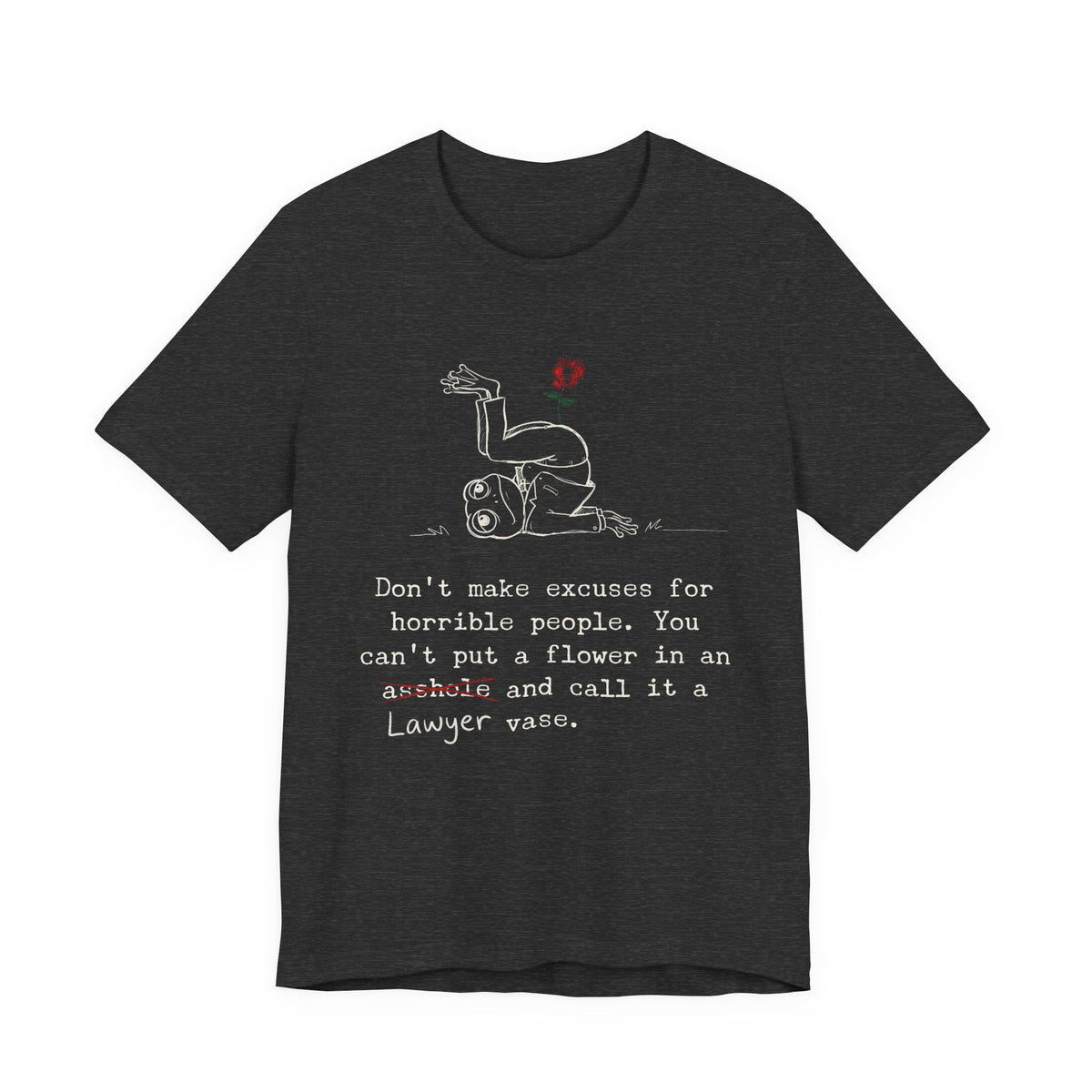 Lawyer Vase Law Frog Tee, Dark Colors | Law Frog RN Esq.