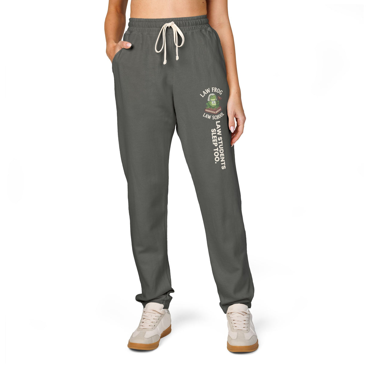 Law Students Sleep Too Comfort Colors Sweatpants, Dark Colors | Law Frog RN Esq.
