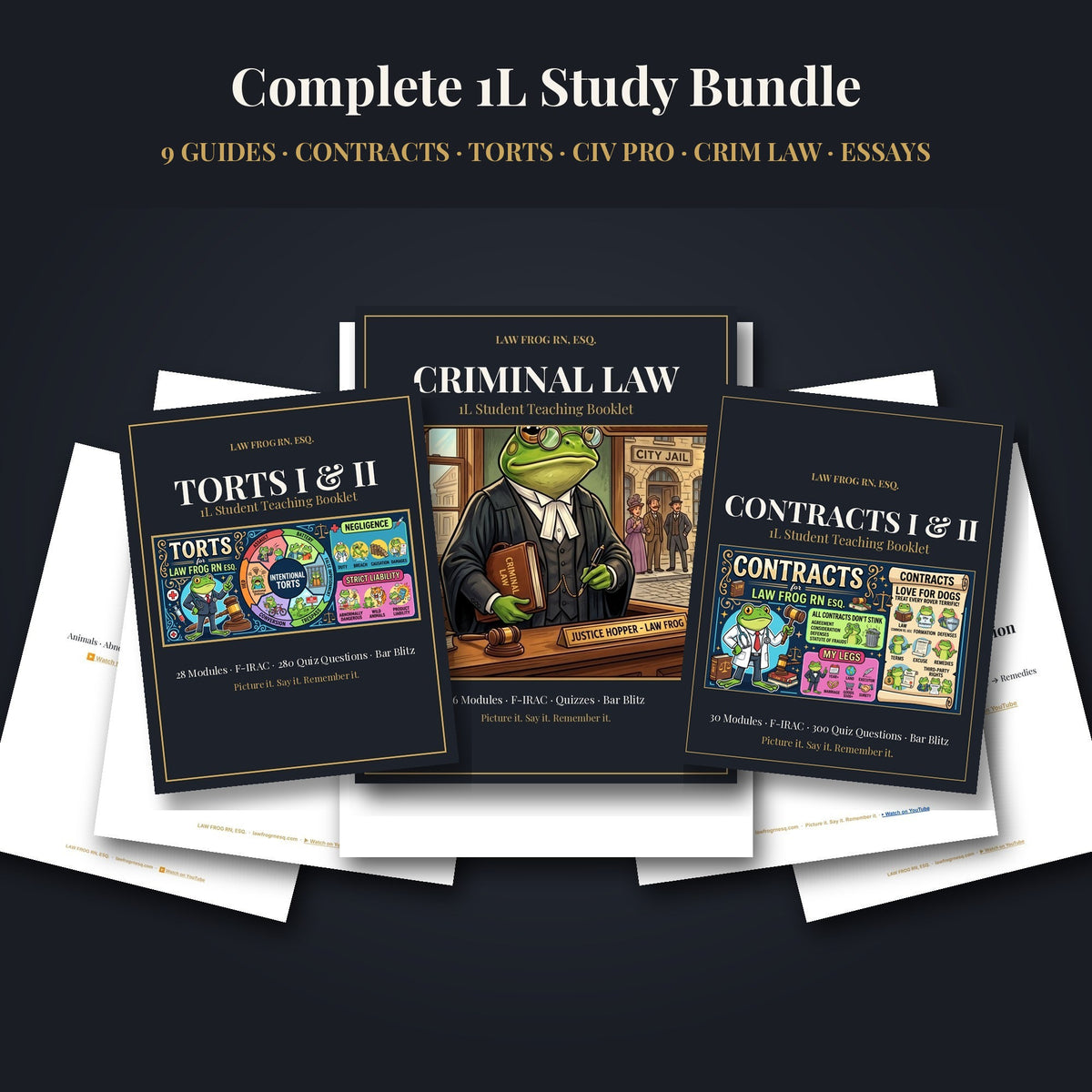 Complete 1L Study Bundle — 9 Law Frog guides