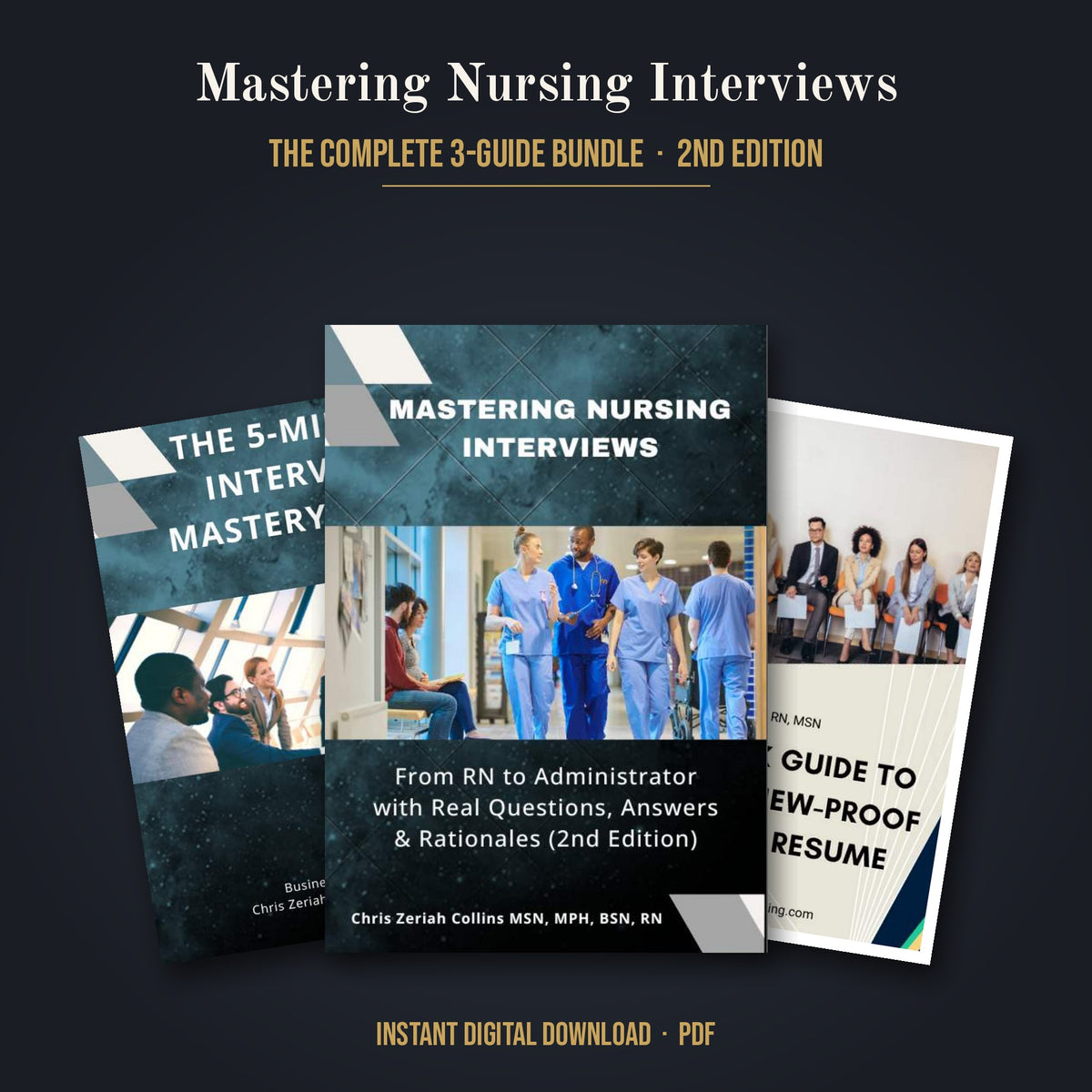 Mastering Nursing Interviews 3-guide bundle covers